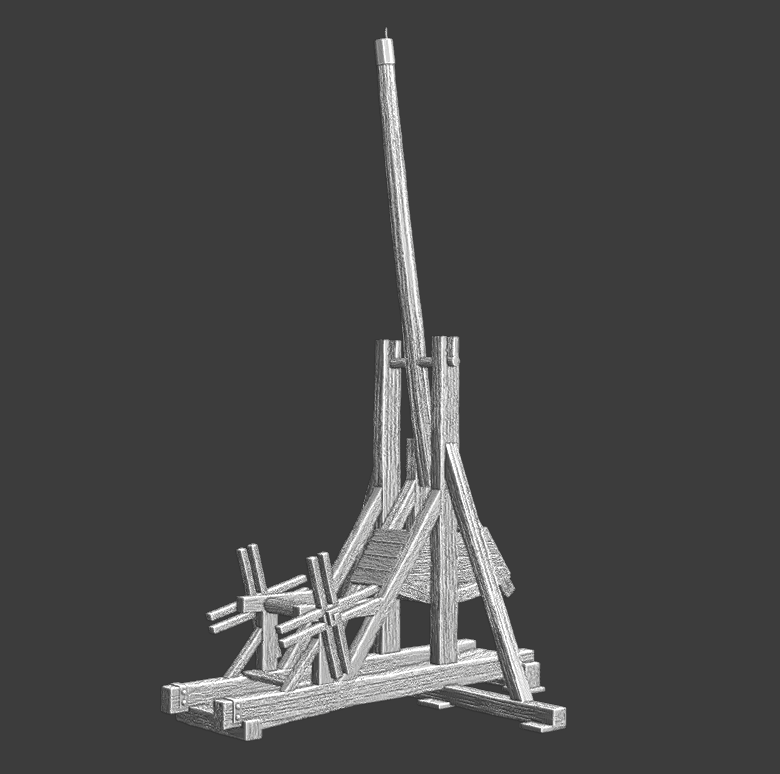 Medium sized medieval catapult